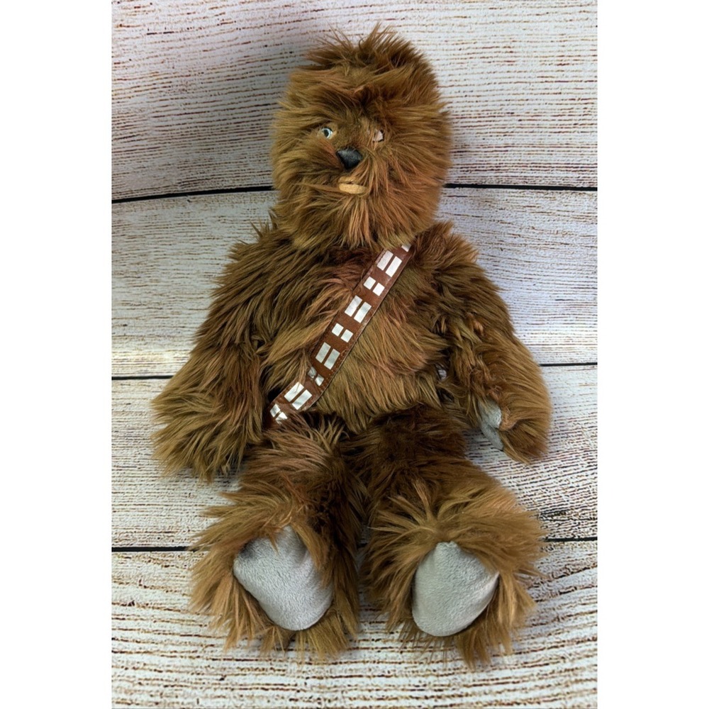 Disney Star Wars Chewbacca 14in Soft Stuffed Plush Wookiee Figure Toy Used